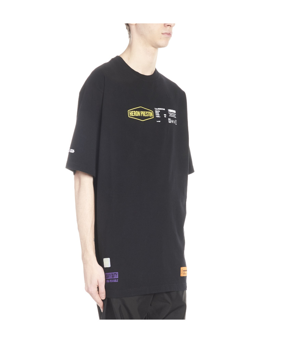 Heron Preston Logo Label T-shirt In Black