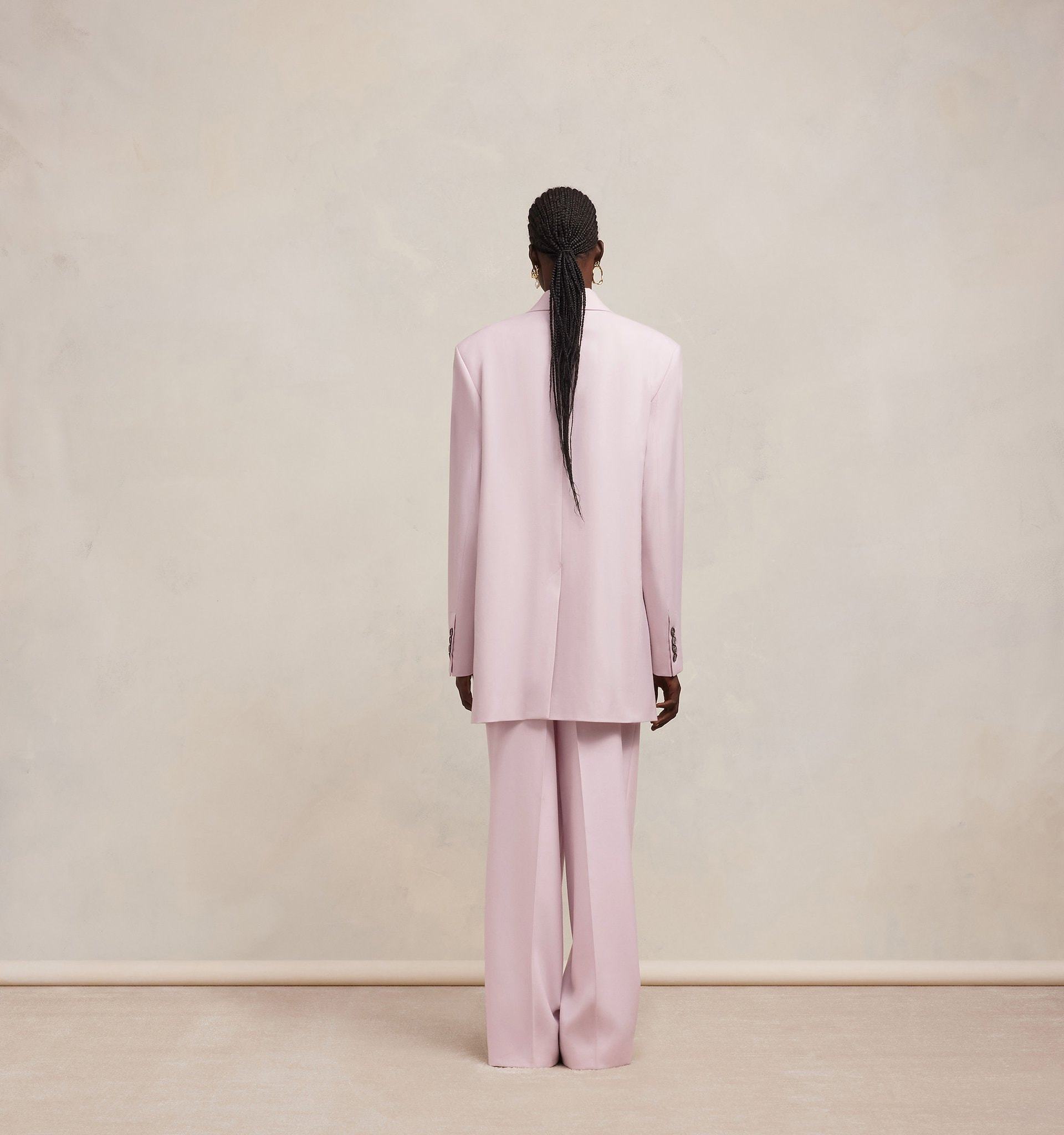 Shop Ami Alexandre Mattiussi Ami Paris Double Breasted Tailored Blazer In Pink