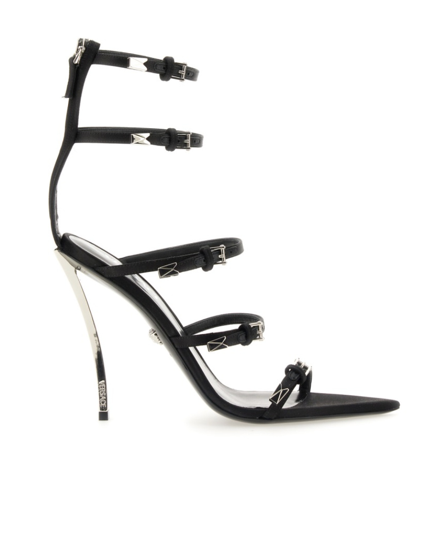 Versace Pin-points Sandals In Black
