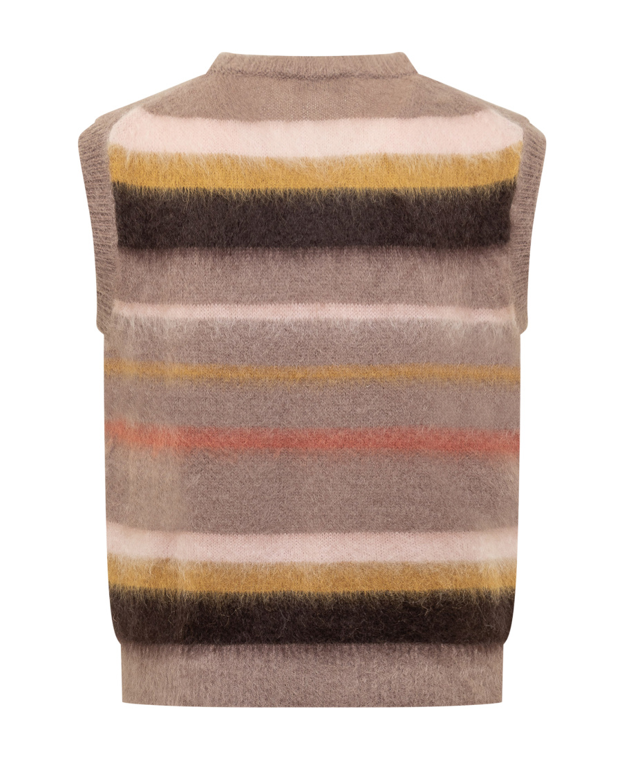 ETRO STRIPED WAISTCOAT WITH LOGO
