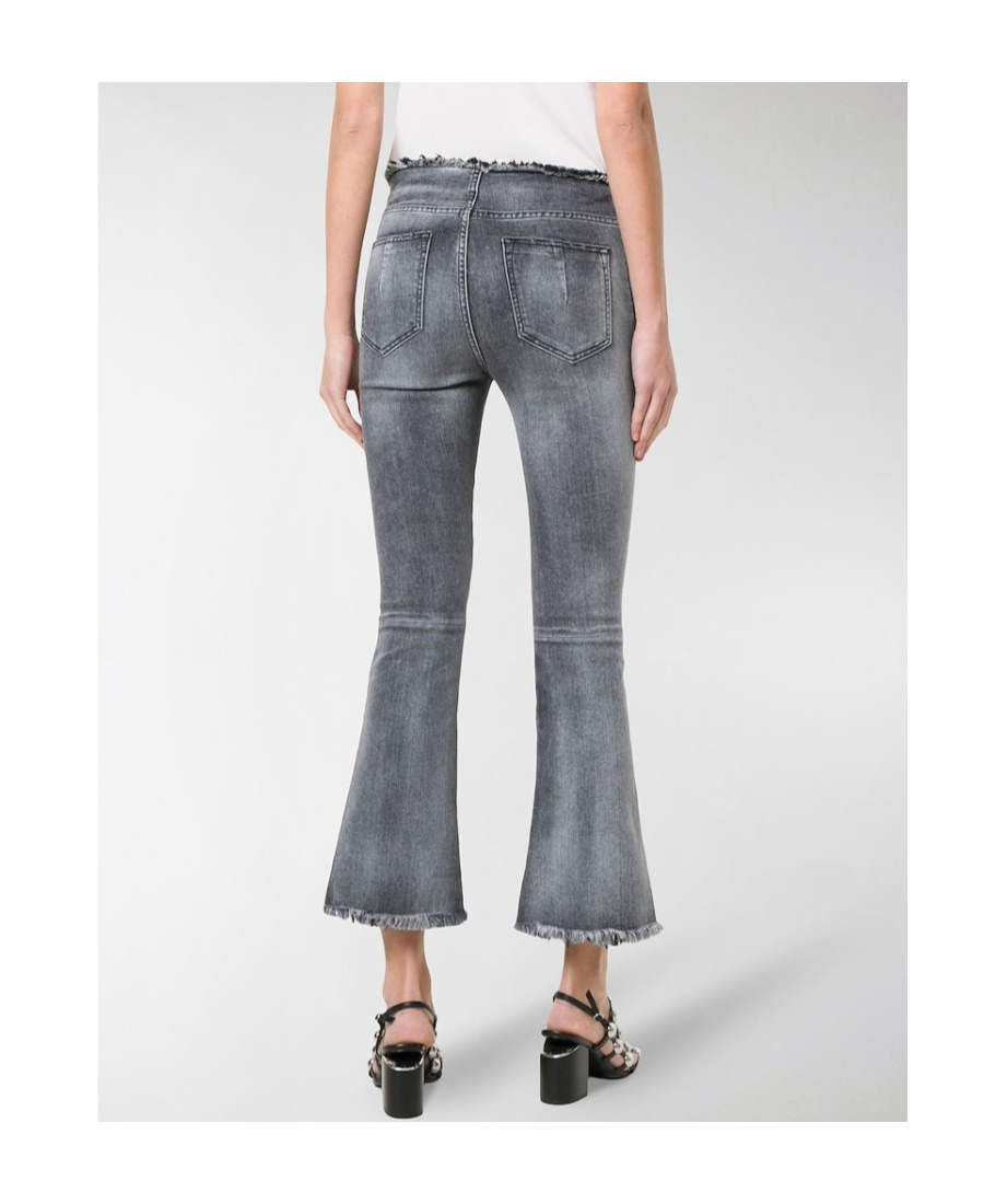 Ben Taverniti Unravel Project Lace-up Cropped Jeans In Black