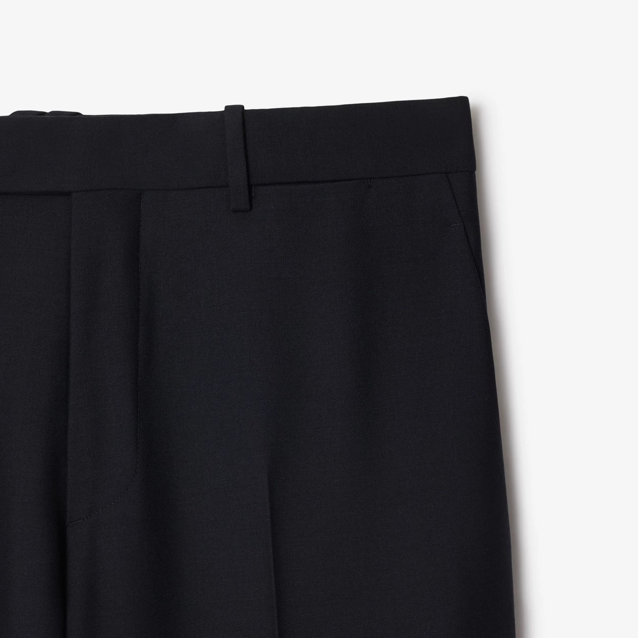 Burberry Classic Fit Triple Stud Wool Mohair Tailored Trousers In Black