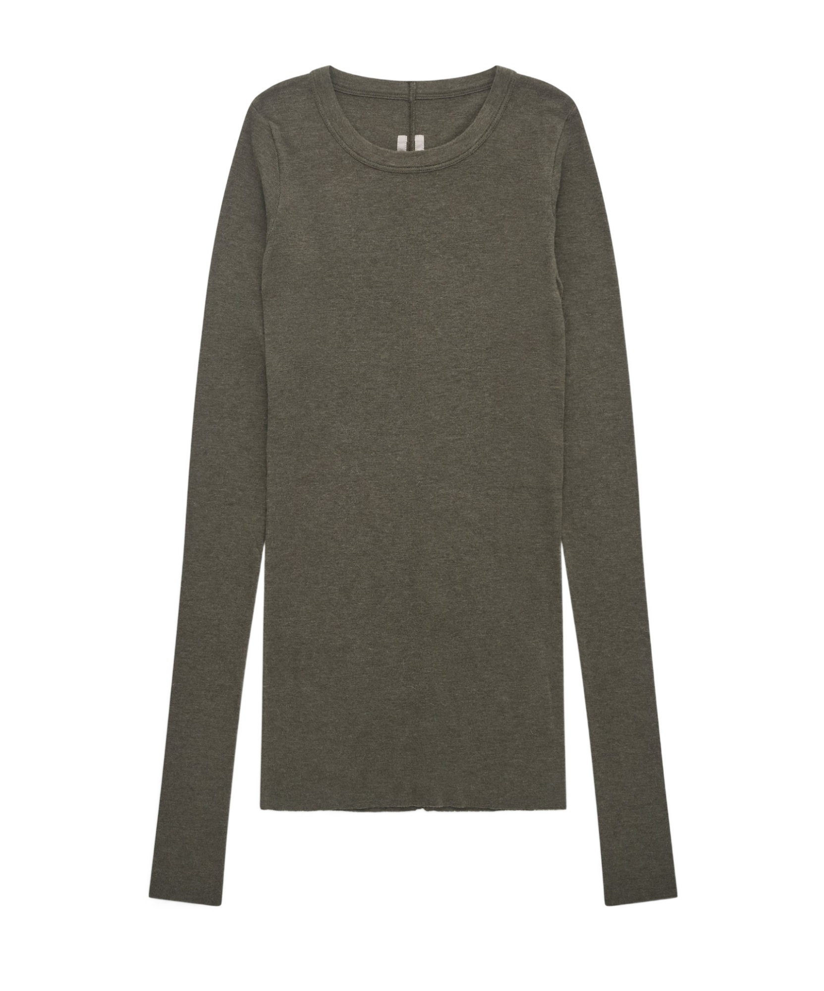Rick Owens Long Sleeve Round Neck Knit Top In Green