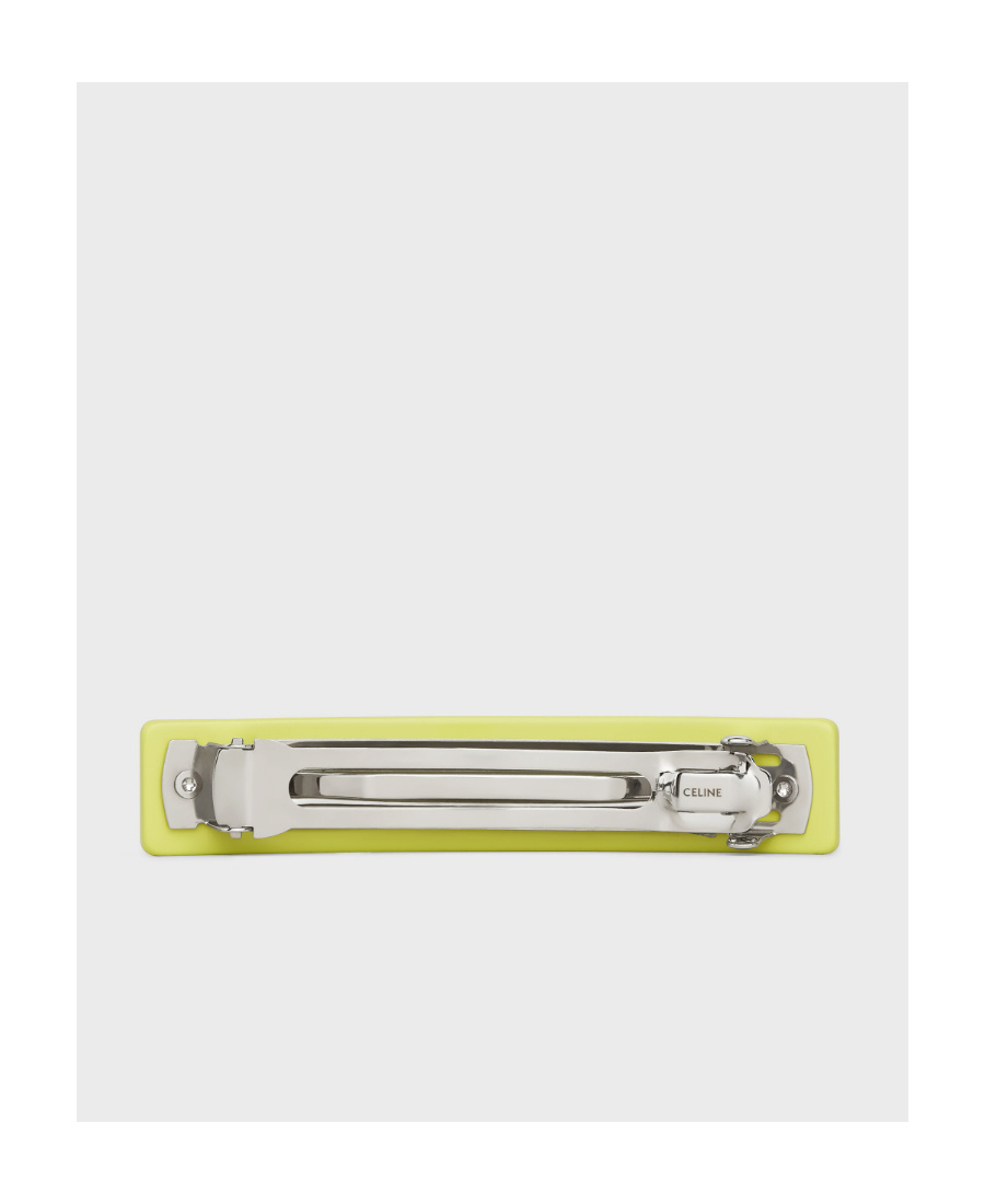 Celine Acetate And Ferroalloy Printed Hairpins In Yellow