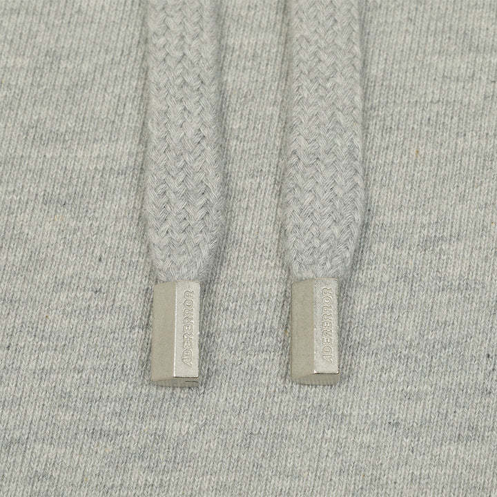 Ader Error Etik Logo Hooded Sweater In Gray