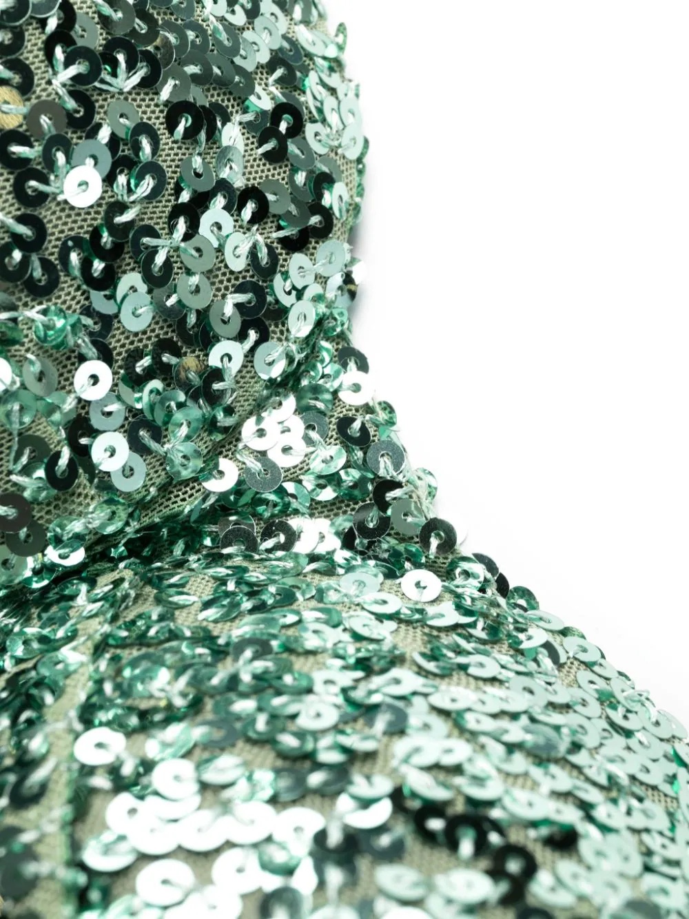 Moschino Sequined Sweetheart-neck Bra In Green