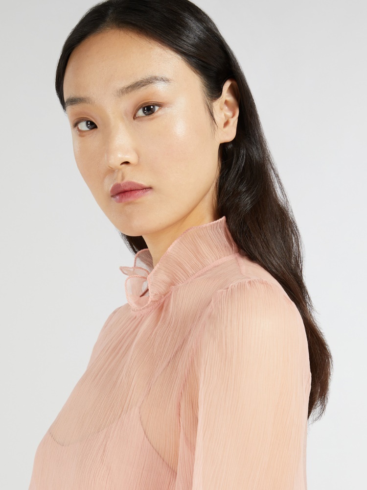 Max Mara Maniero Logo Blouse In Pink