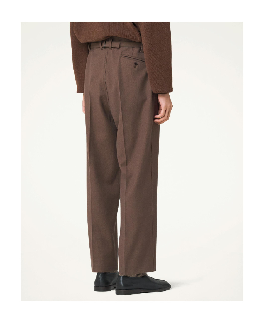 Lemaire Pantalone In Misto Lana Marrone Uomo In Brown