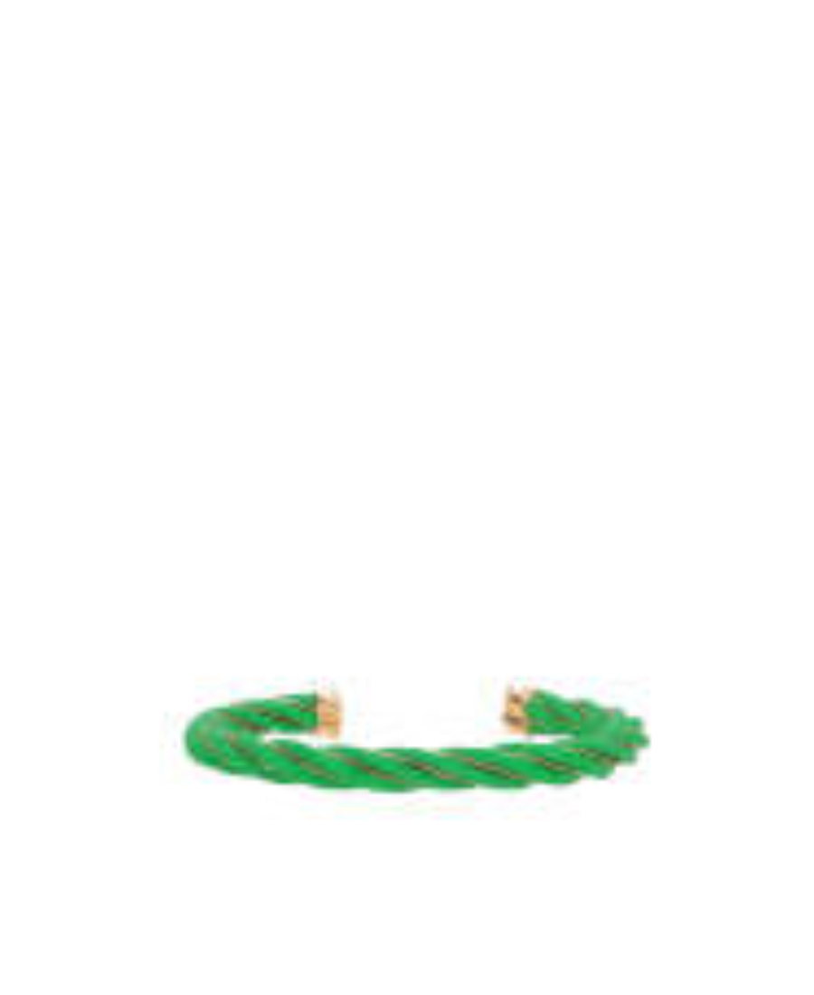 Bottega Veneta Twist Cuff Bracelet In Green