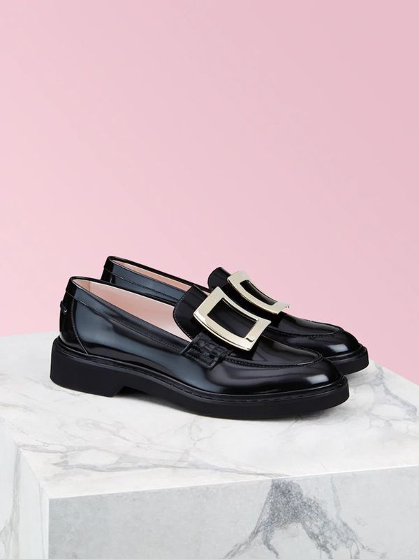 Roger Vivier Viv Rangers Met Buc 25 Loafers In Black