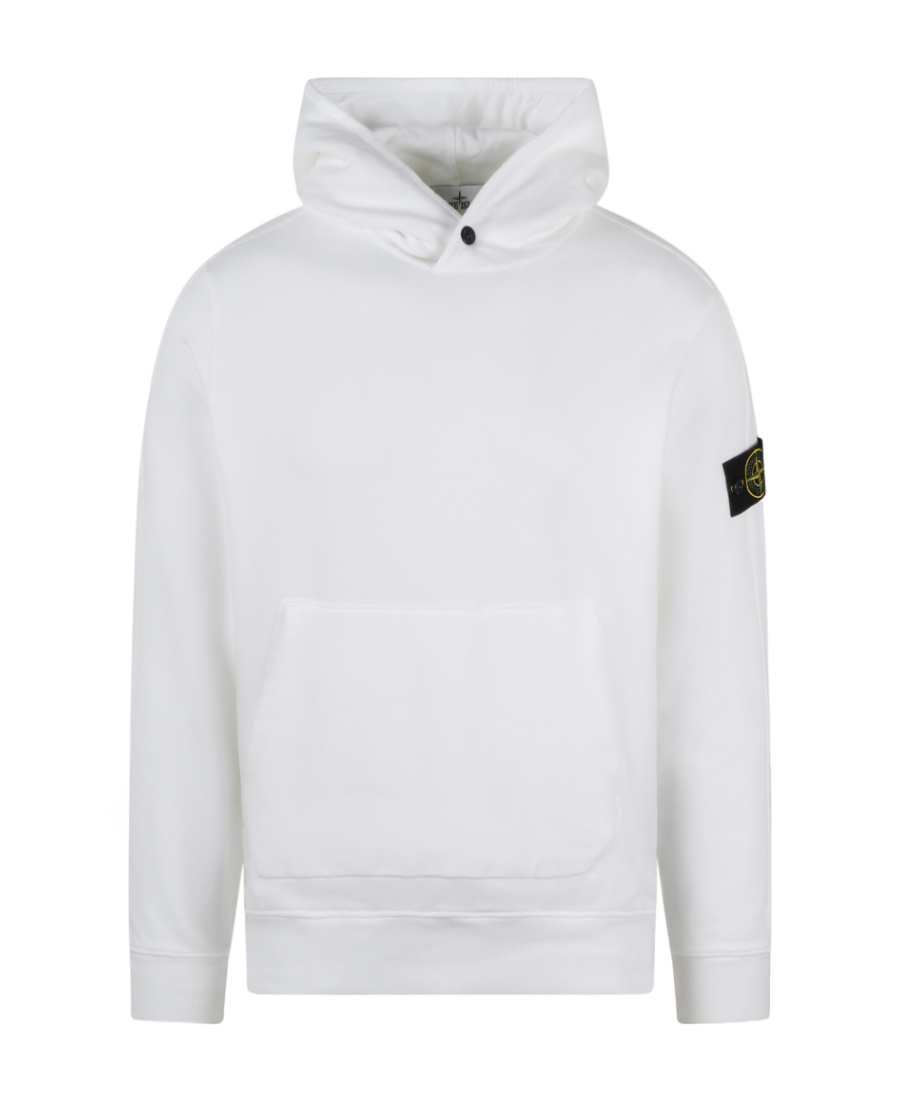 Stone Island Cotton Hoodie In White