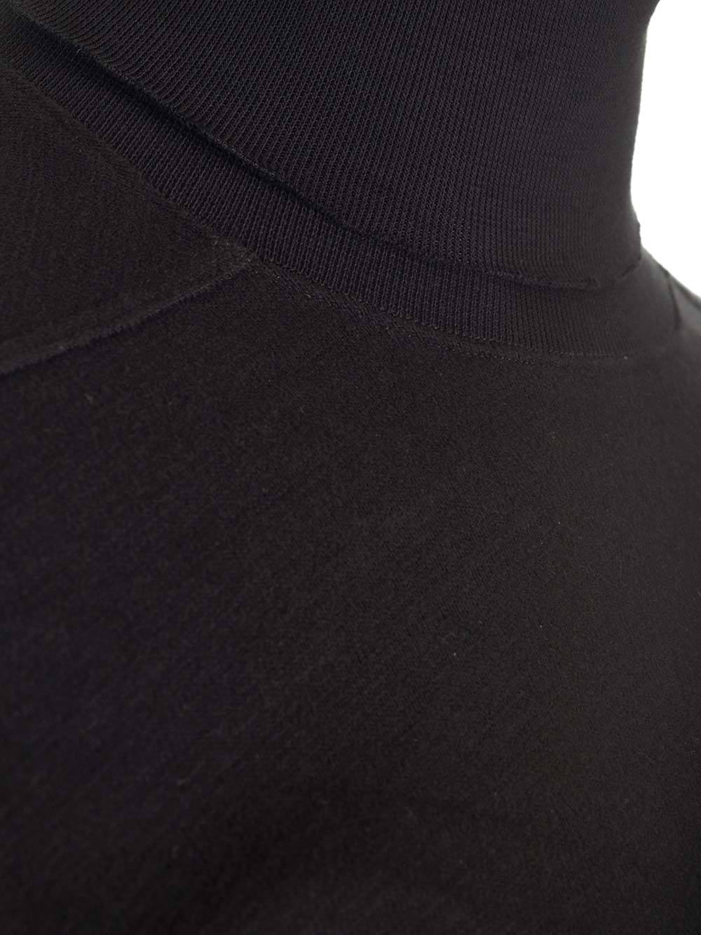 Rick Owens Roll-neck Organic Cotton Jumper In Black