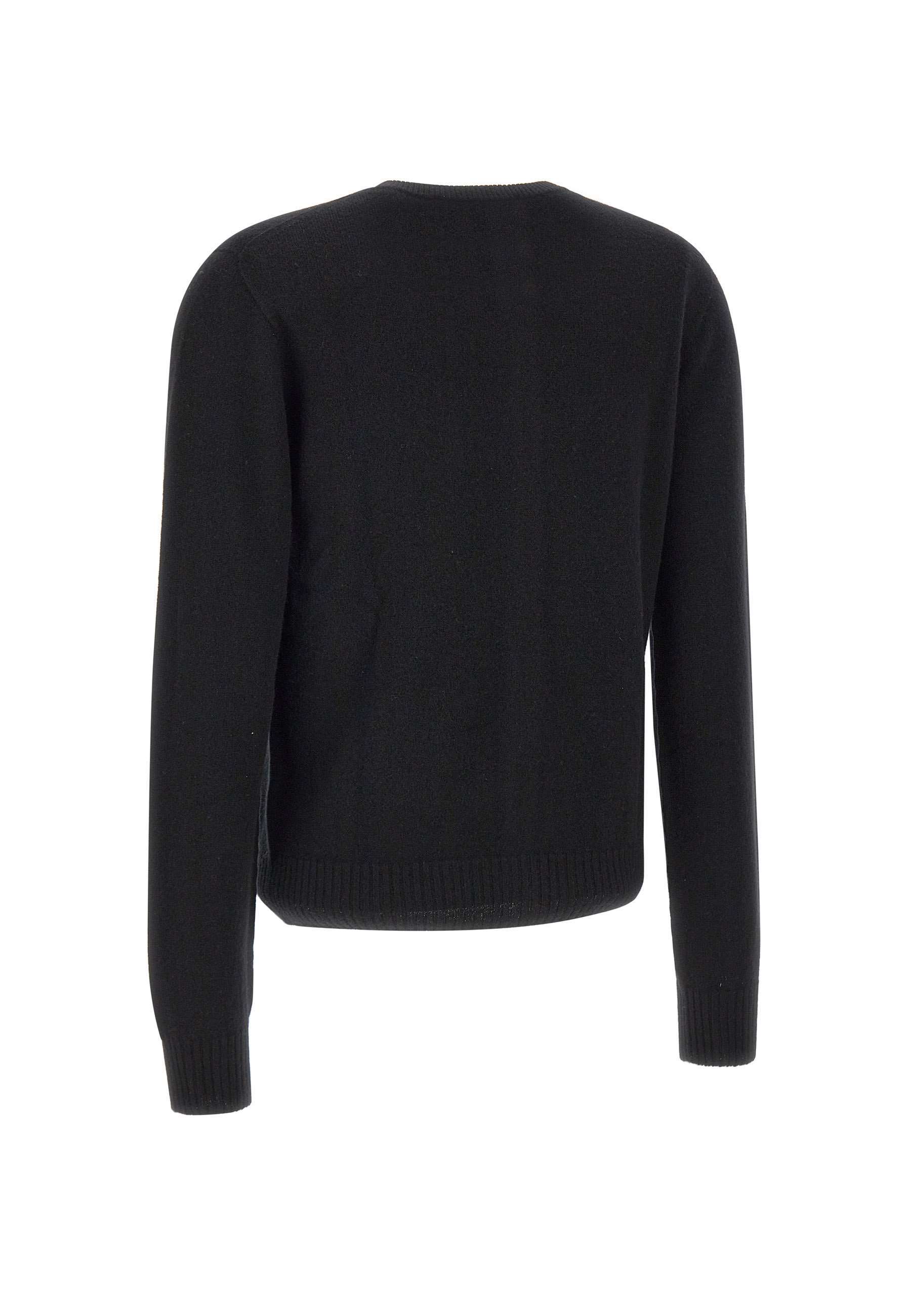Blumarine Embroidered Logo Button Cardigan In Black