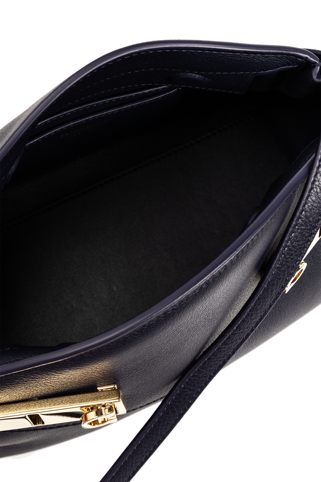 Ferragamo Hug Small Shoulder Bag In Black