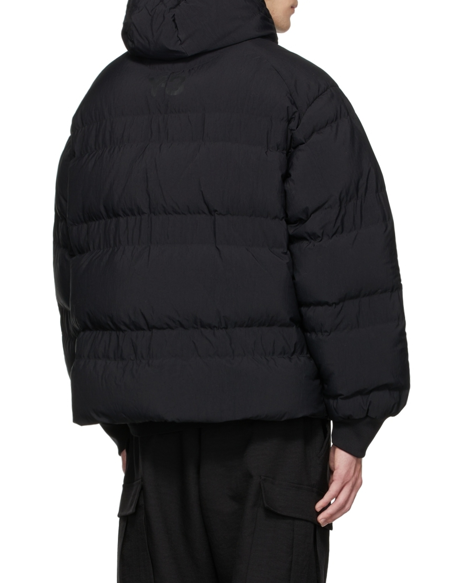 Y-3 Logo-print Puffer Jacket In Black