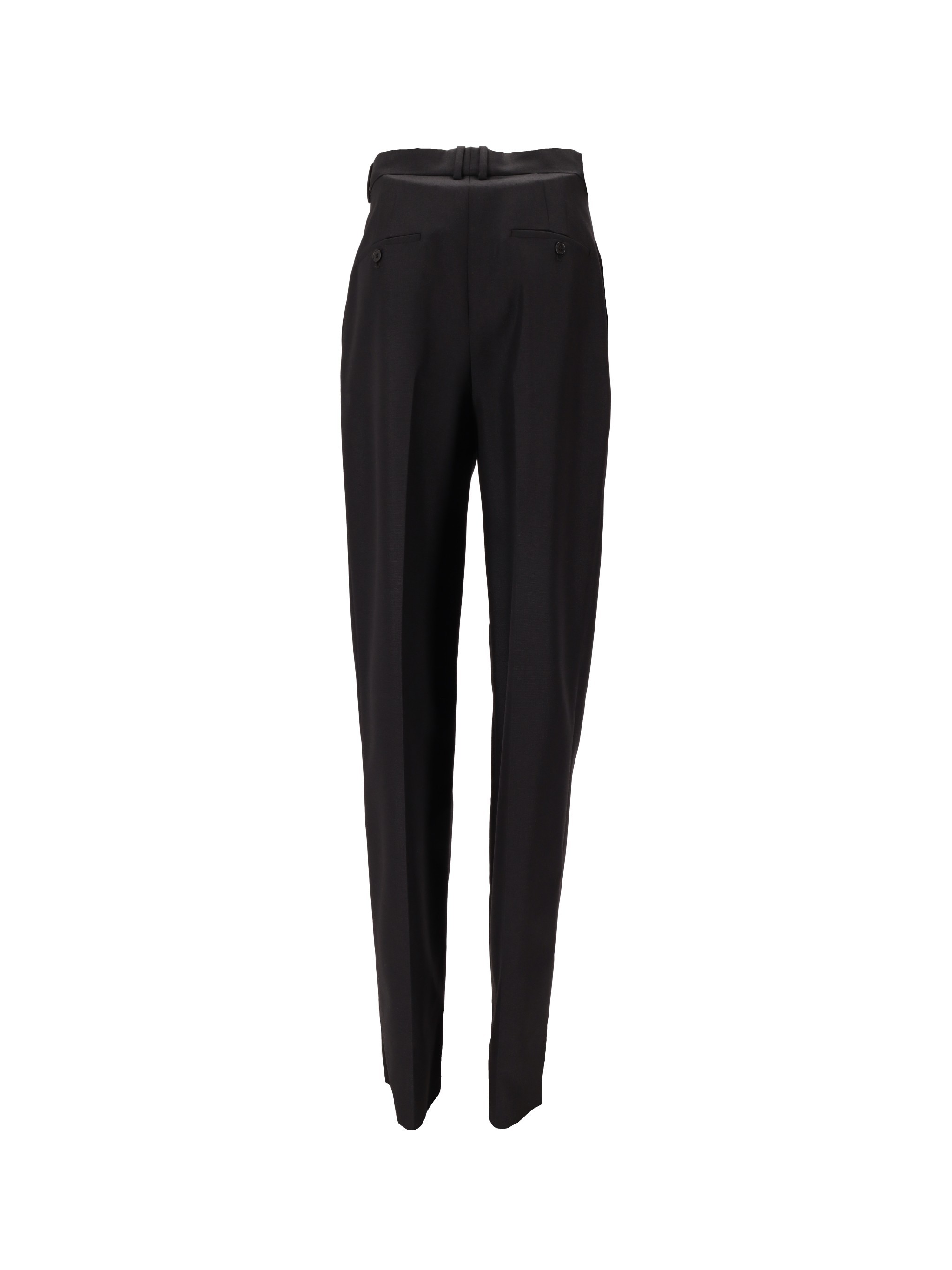 Saint Laurent Pleated-front Straight Trousers In Black