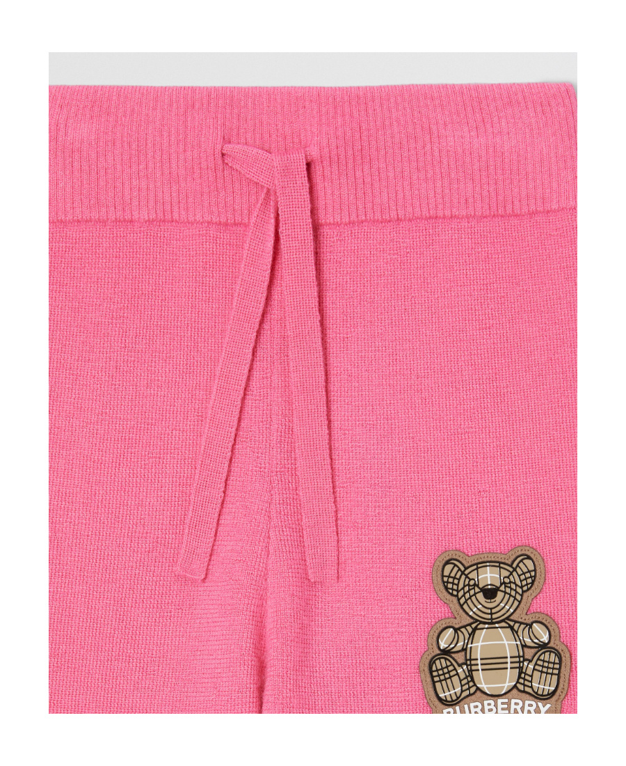 Burberry Girl's Otto Silicone Bear Patch Joggers In Pink