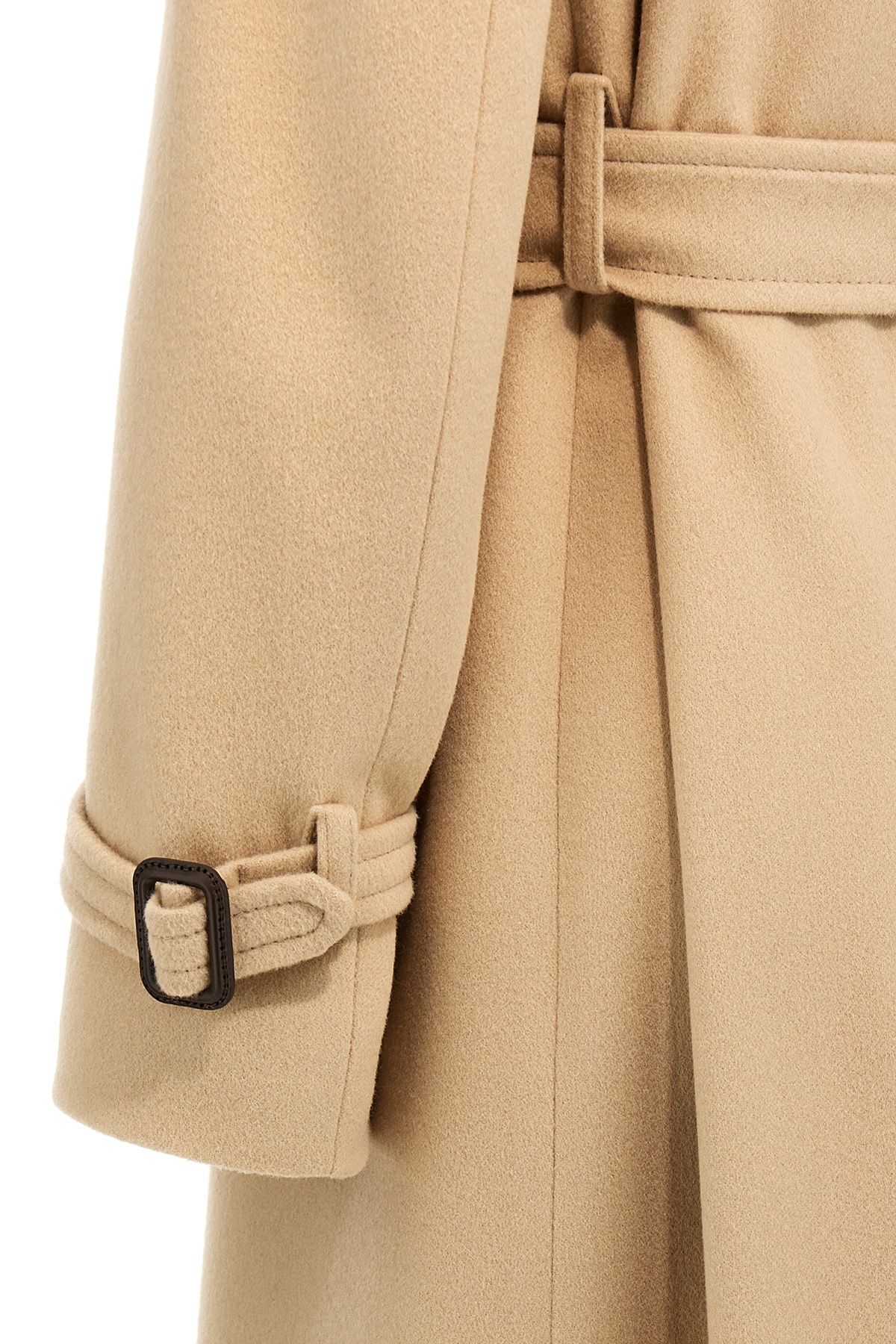 Tagliatore 'luanne' Belted Double-breasted Coat In Nude