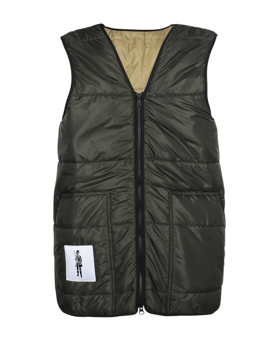 Mackintosh V-collar Vest In Brown