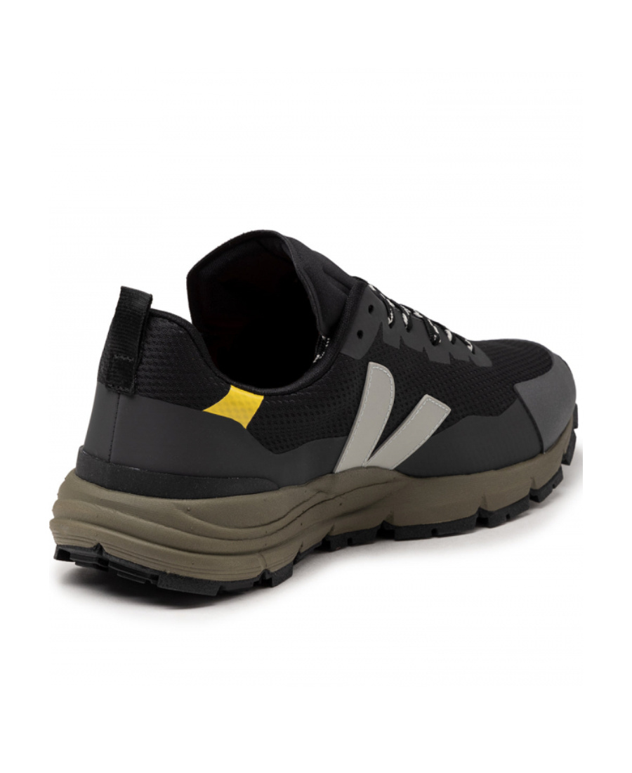 Veja Black Grey Logo Sneakers In Black