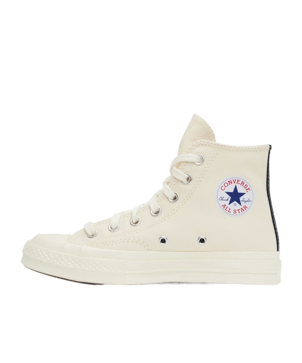 Comme Des Garçons Play X Convers Chuck 70 Og Single Heart High-top Skate Shoes In White