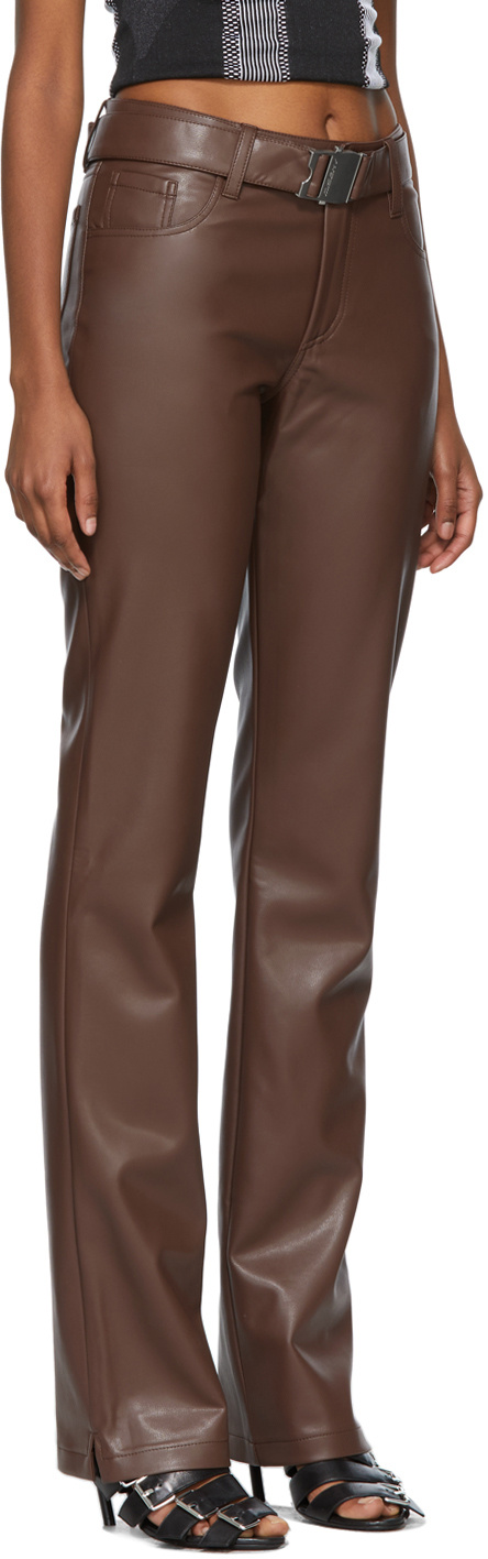 Misbhv Brown Logo Casual Pants In Brown