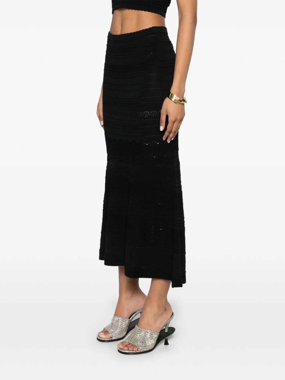 Shop Twinset Knitted Maxi Skirt