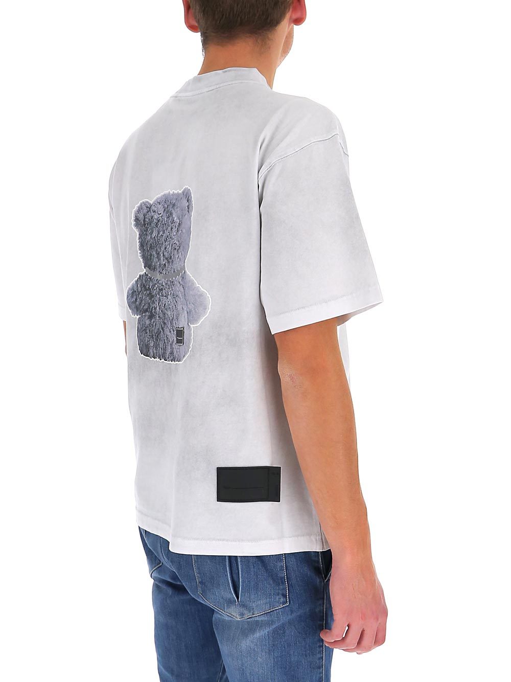 We11 Done Negative Teddy Print T-shirt In White