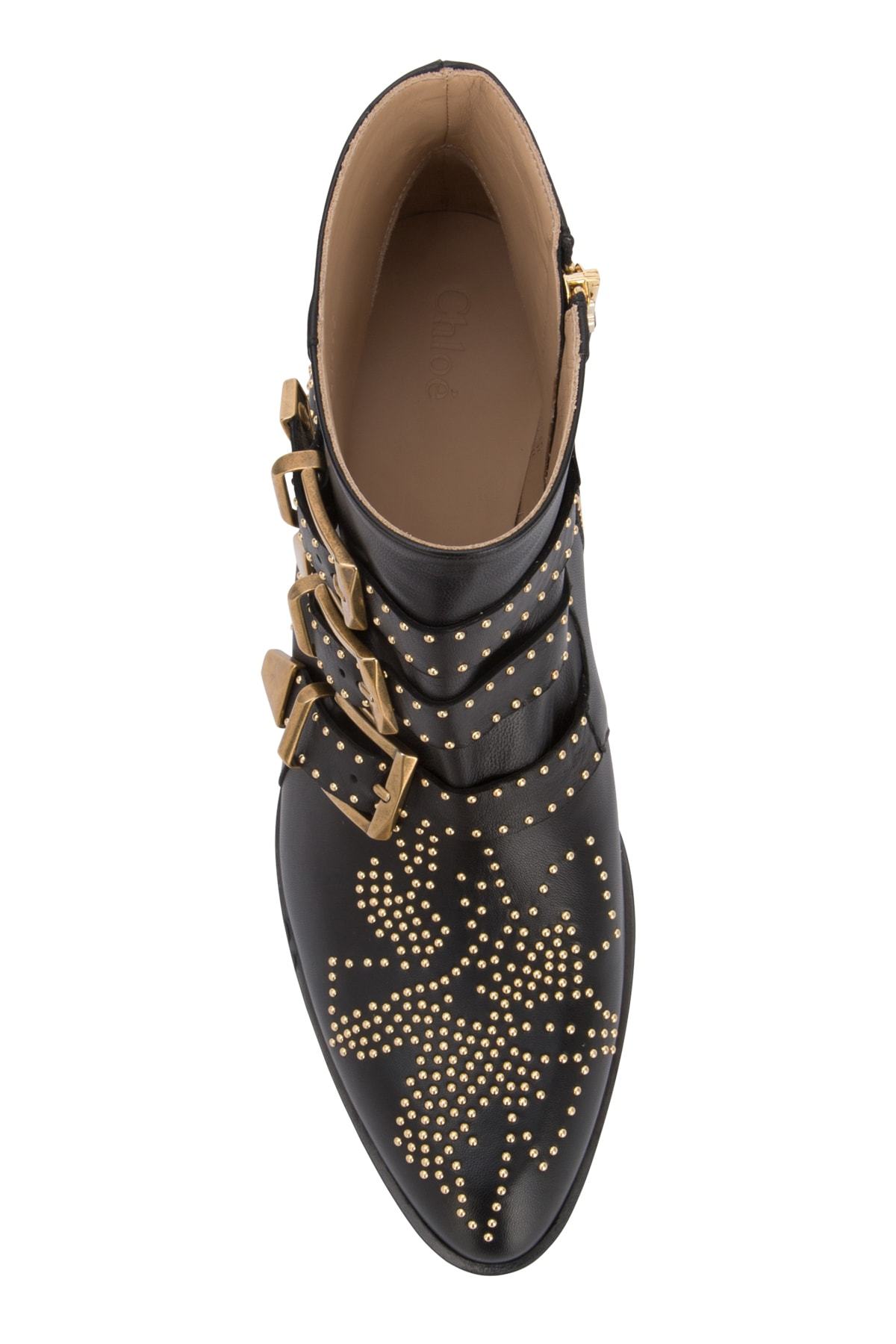 Chloé Susanna 45mm Studded Ankle Boots In Black