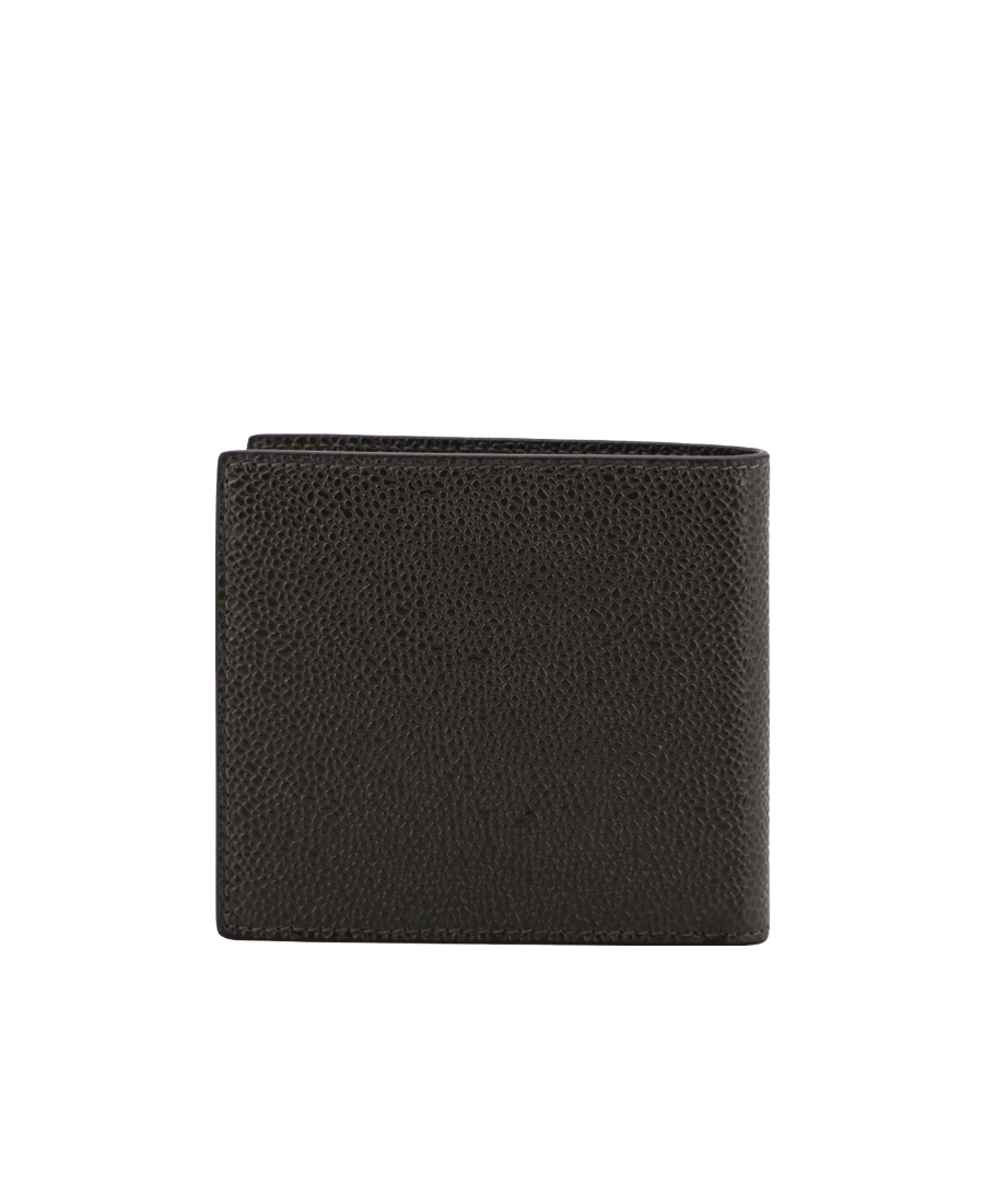 Thom Browne Grained Bi-fold Wallet In Black