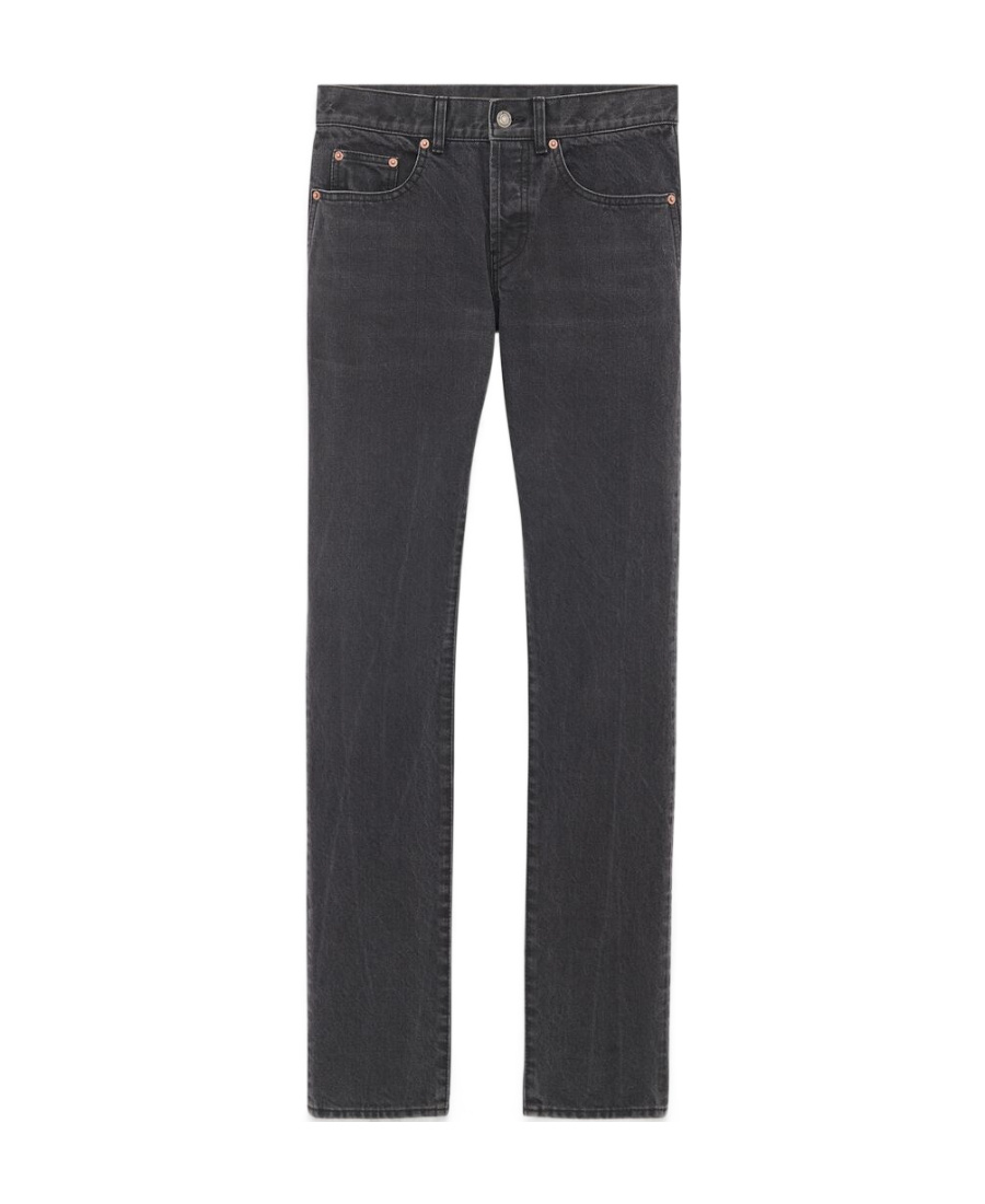 SAINT LAURENT SAINT LAURENT BUTTON DETAILED SLIM FIT JEANS