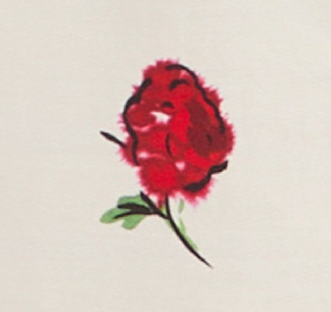 Khaite Lucian Skirt In Cream With Raspberry Print In White