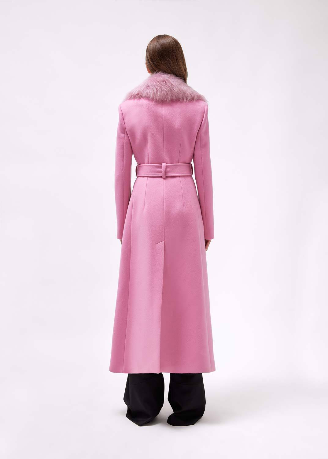 Blumarine Long Overcoat In Pink