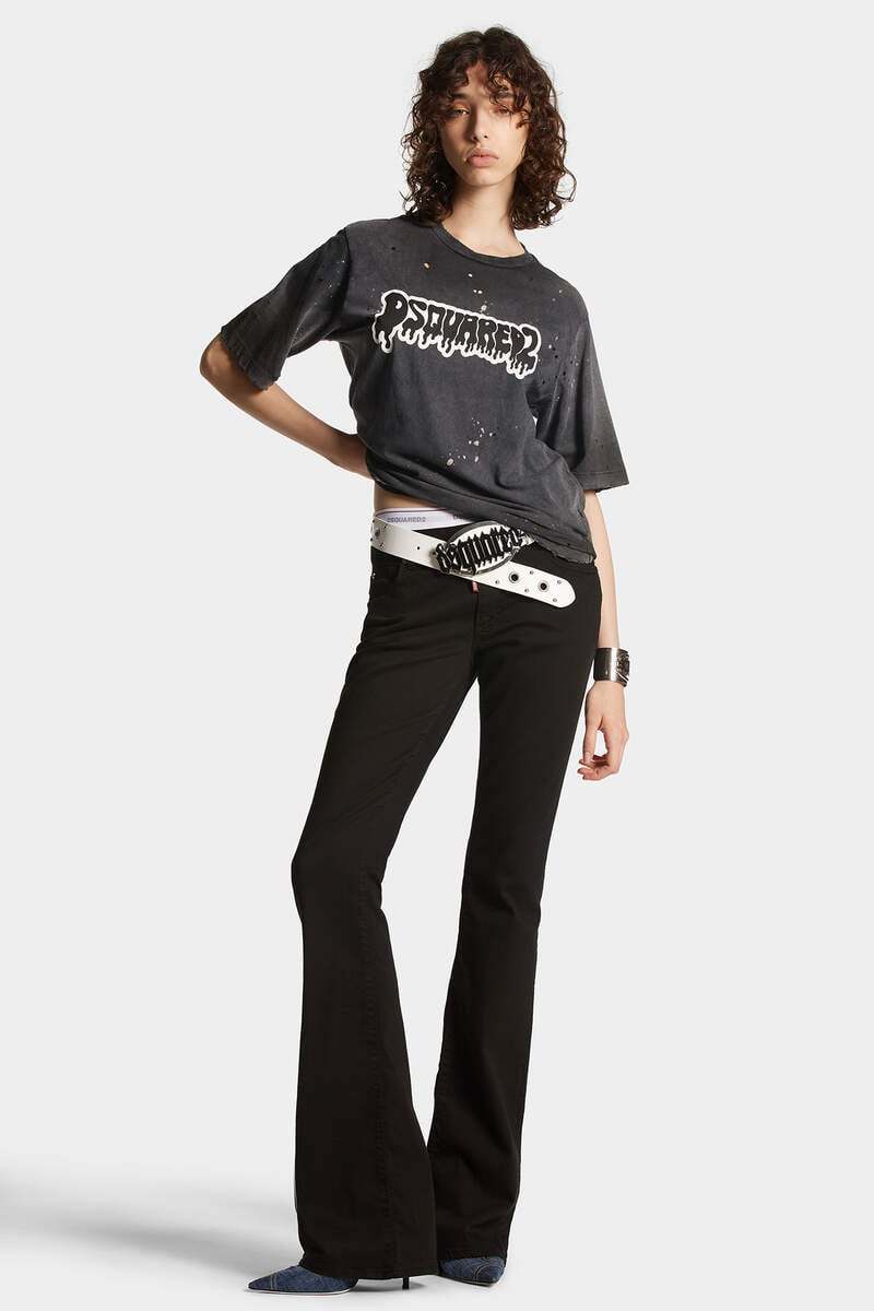 Dsquared2 Mid-rise Flared Jeans In Black