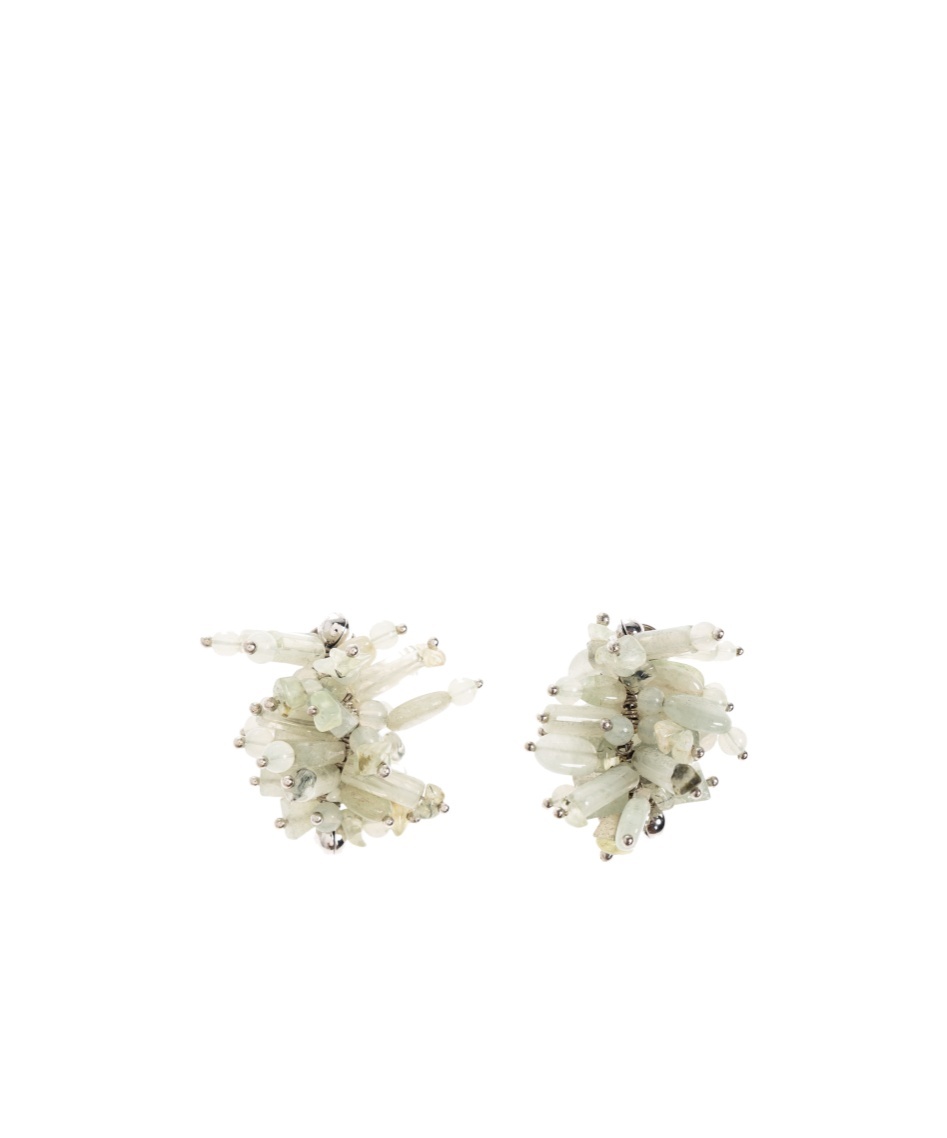 Dries Van Noten Applique Earrings In Green