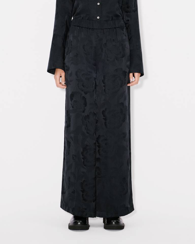 Kenzo Wide-leg Casual Pants In Black