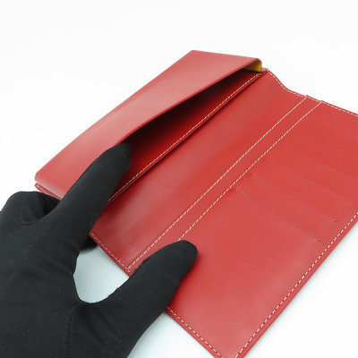 Pre-owned Goyard Long Purse With Printed Pattern In Red