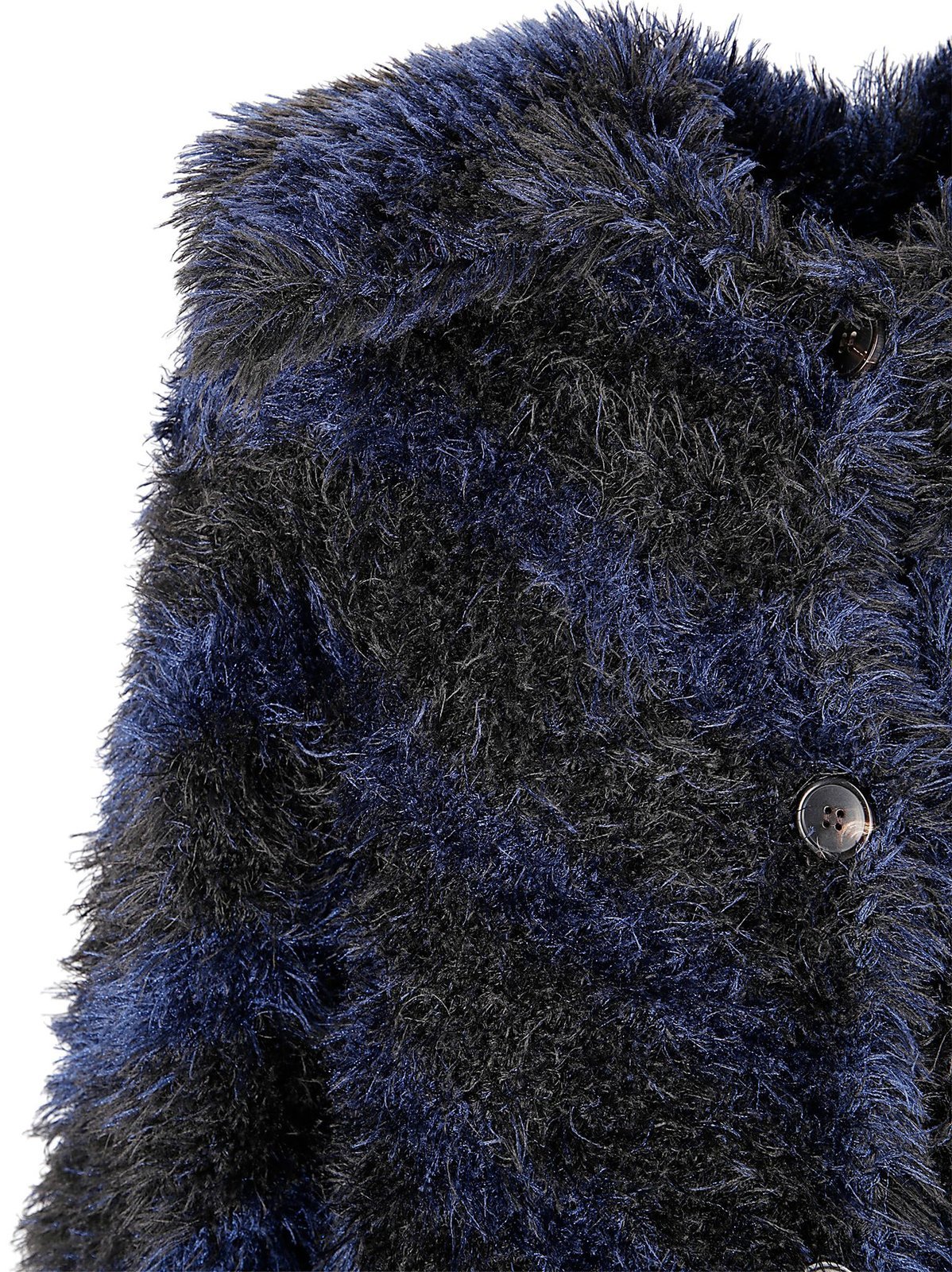 Dries Van Noten Striped Coat In Blue