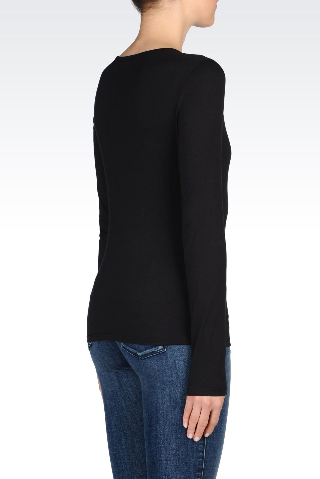Shop Armani Jeans Logo Details T-shirt In Black