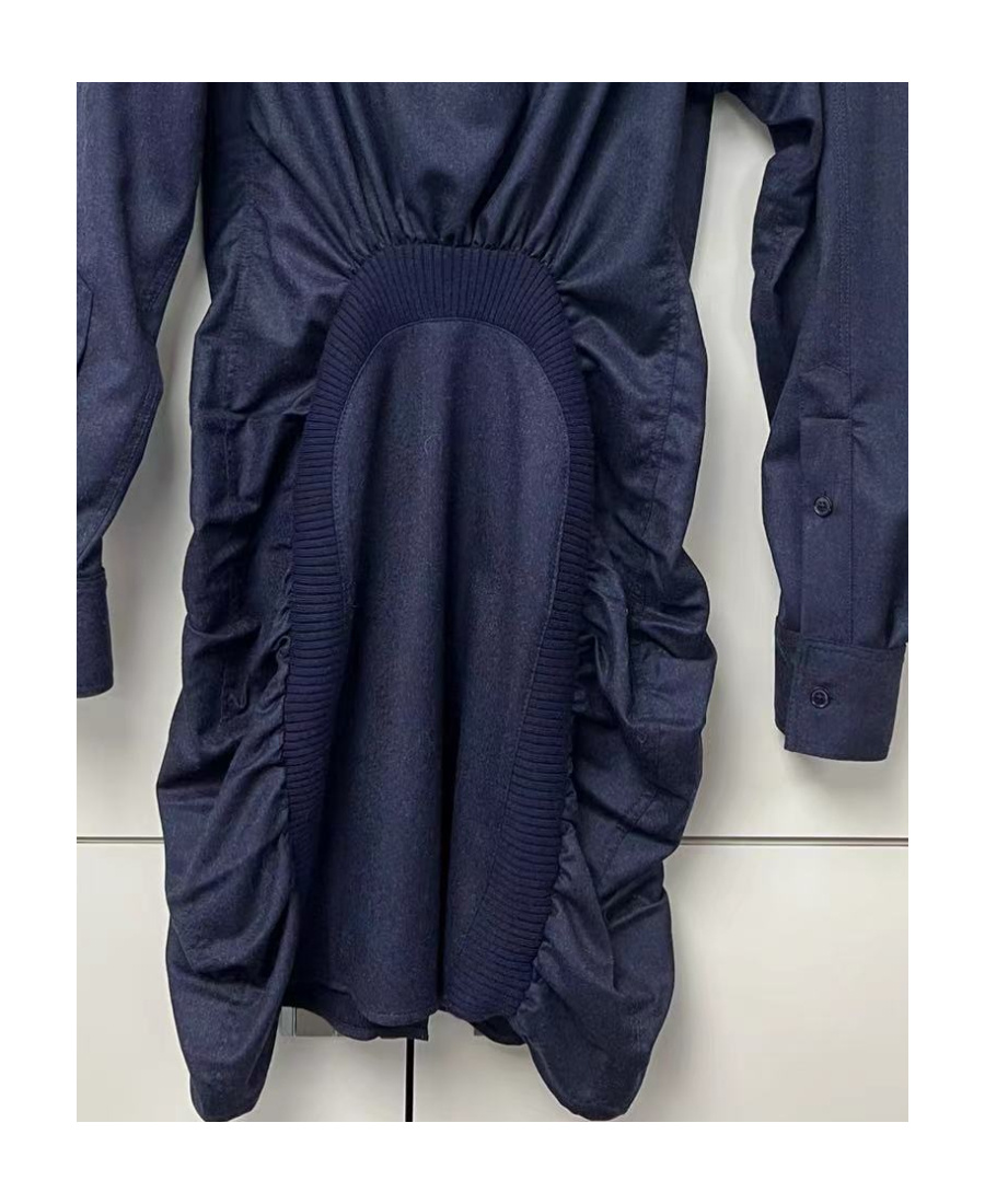 Stella Mccartney Button Dress In Blue