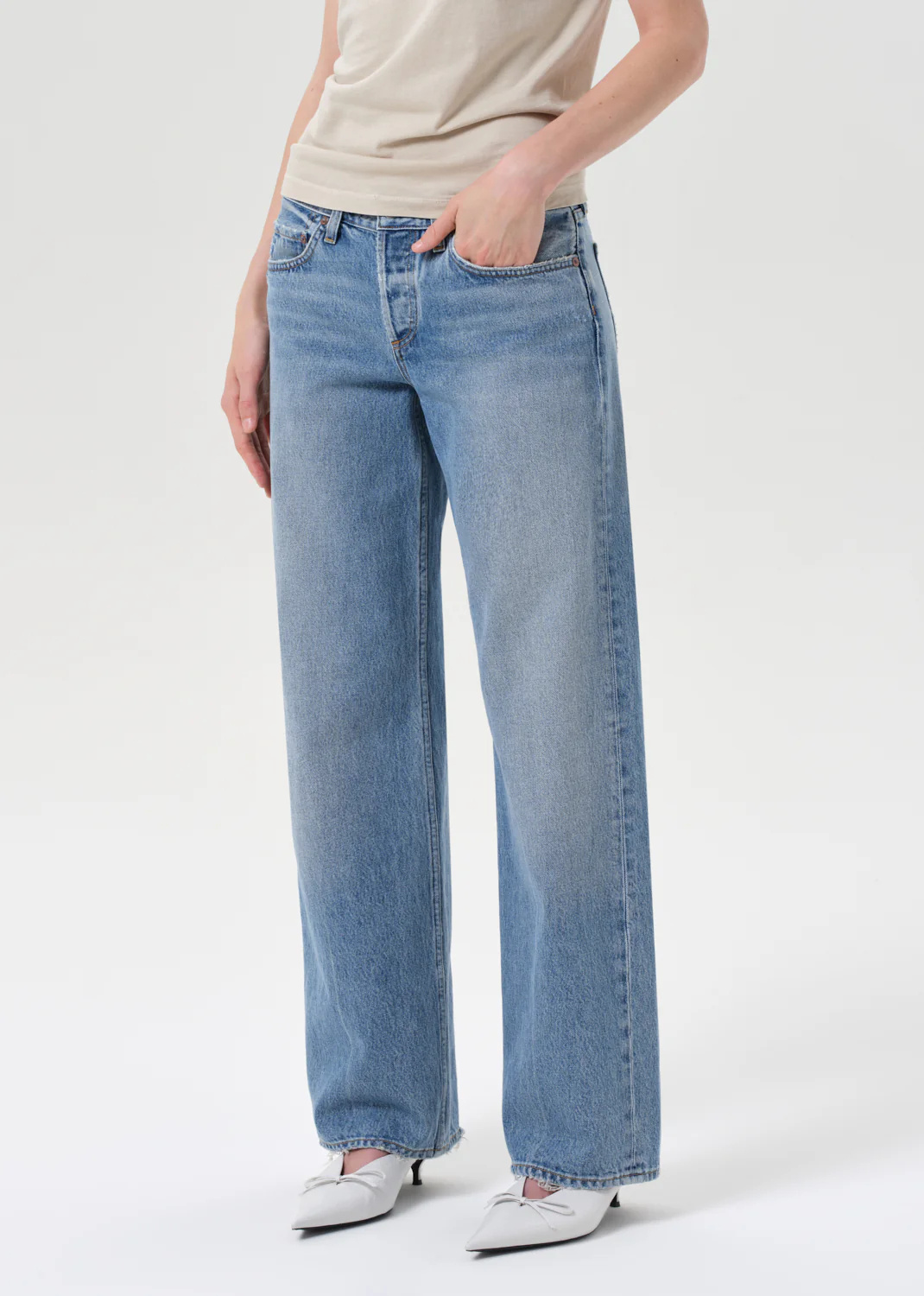 Agolde Straight-leg Jeans In Blue