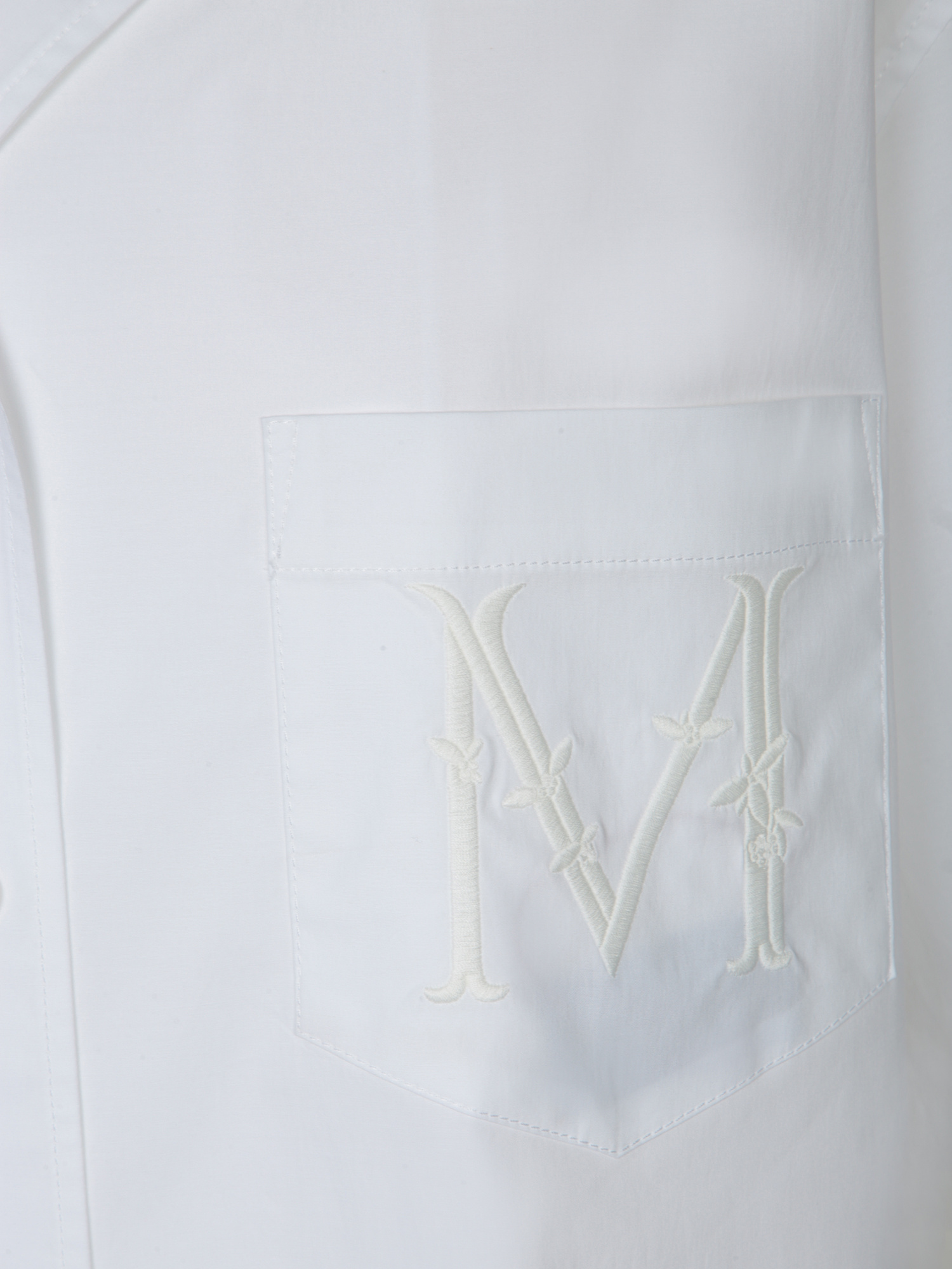 Moschino Logo Embroidered Straight Hem Shirt