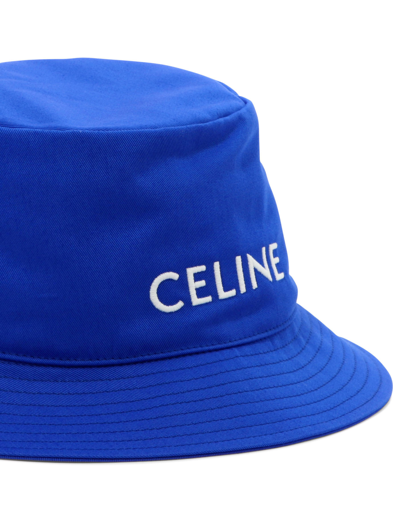 Celine Logo Fisherman's Hat In Blue