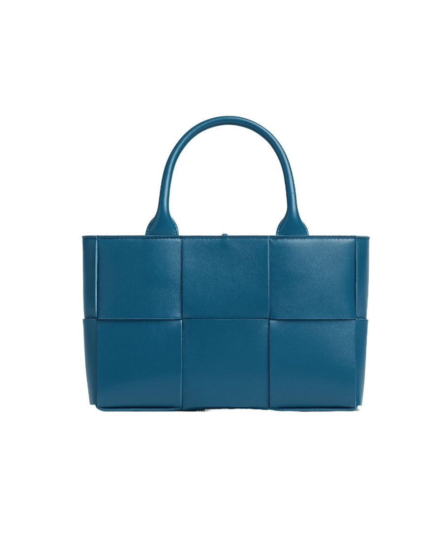 Bottega Veneta Small Andiamo Knitted Shoulder Bag In Blue