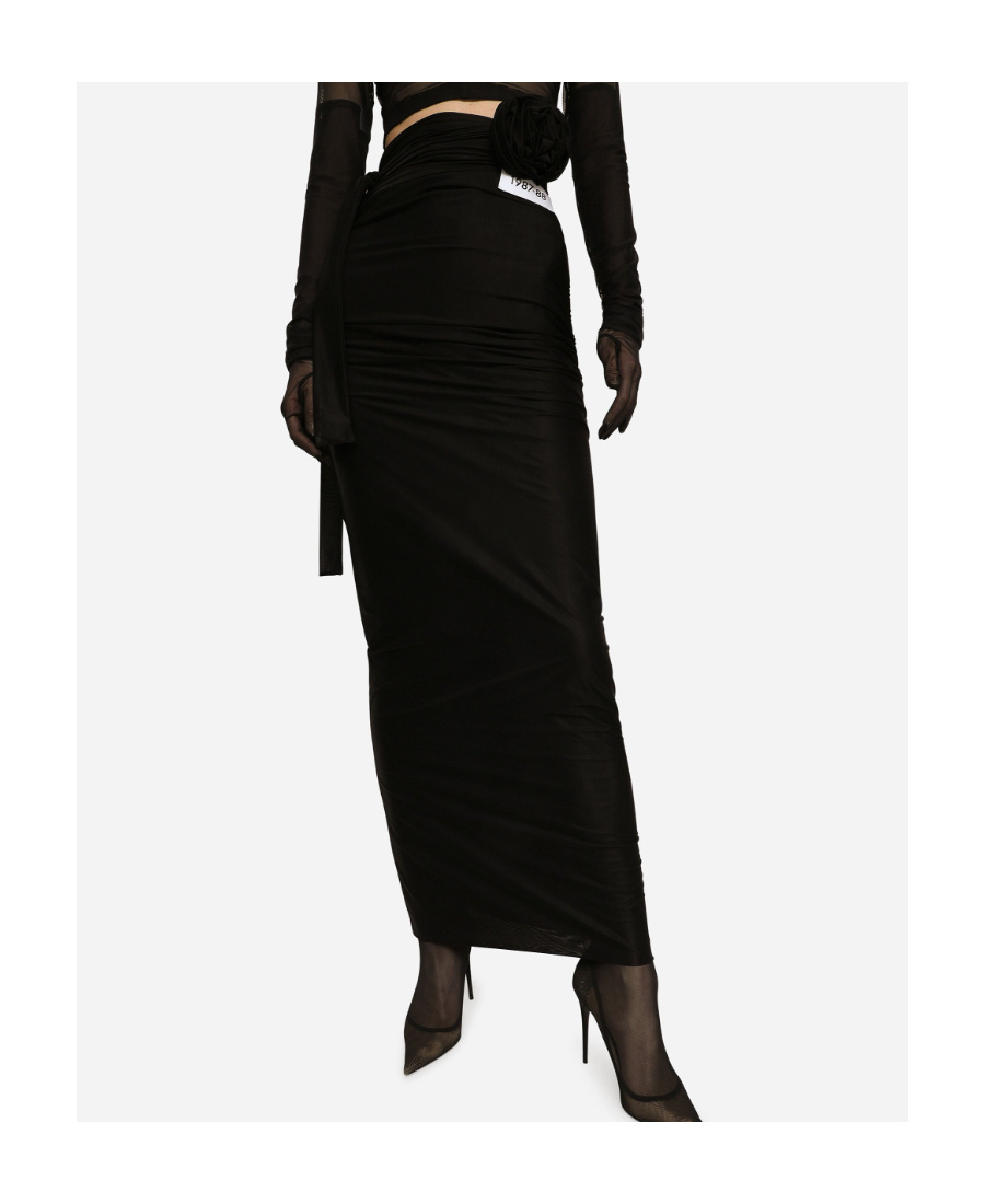 Dolce & Gabbana Sheer Floor-length Skirt In Black