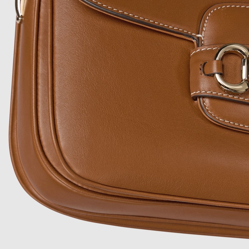 Gucci Horsebit 1955 Soft Small Shoulder Bag In Brown
