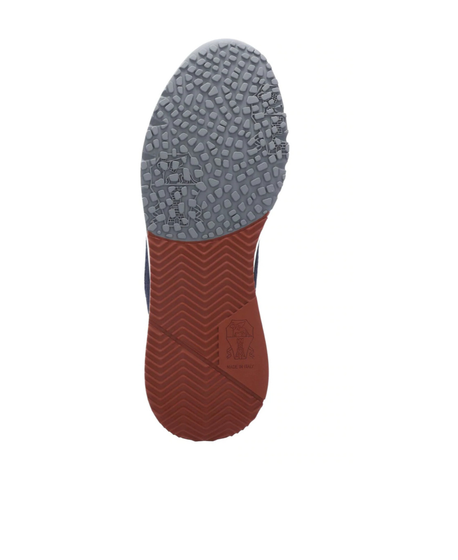Brunello Cucinelli Men Sneaker In Maglia Di Cotone In Blue