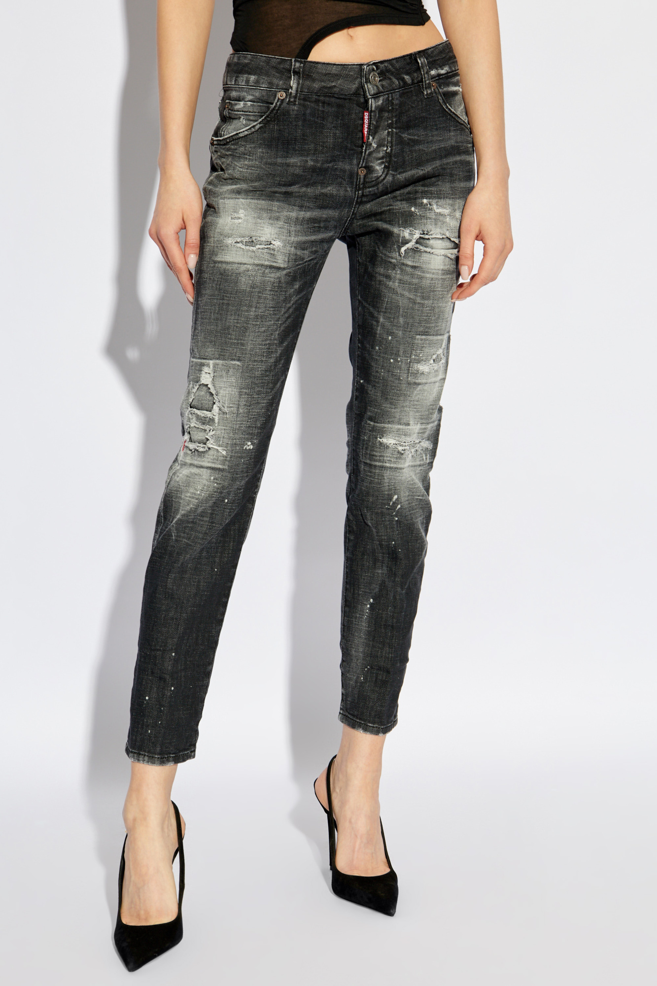 DSQUARED2 DSQUARED2 DISTRESSED SKINNY JEANS