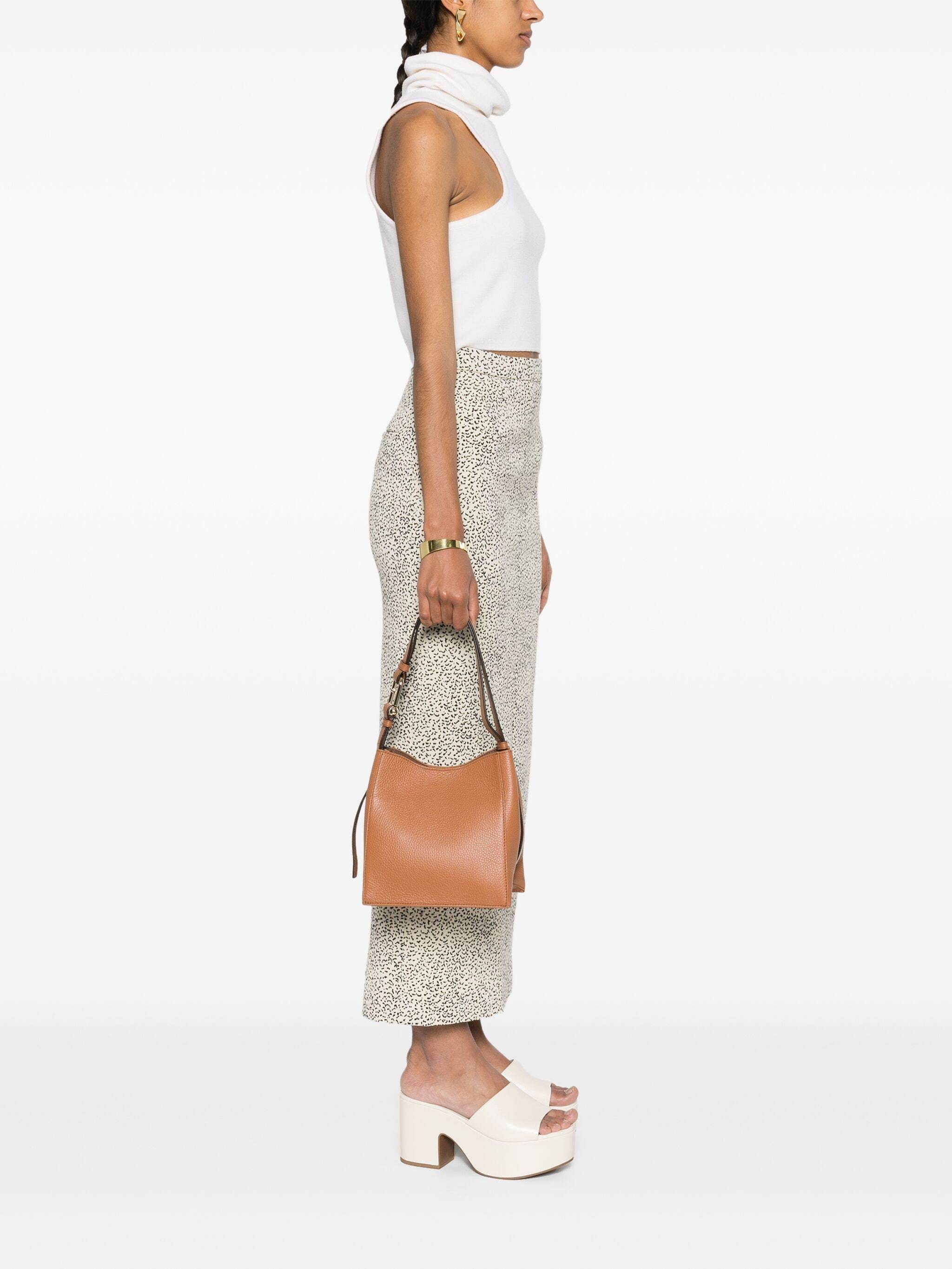 Furla Nuvola Leather Bucket Bag In Brown