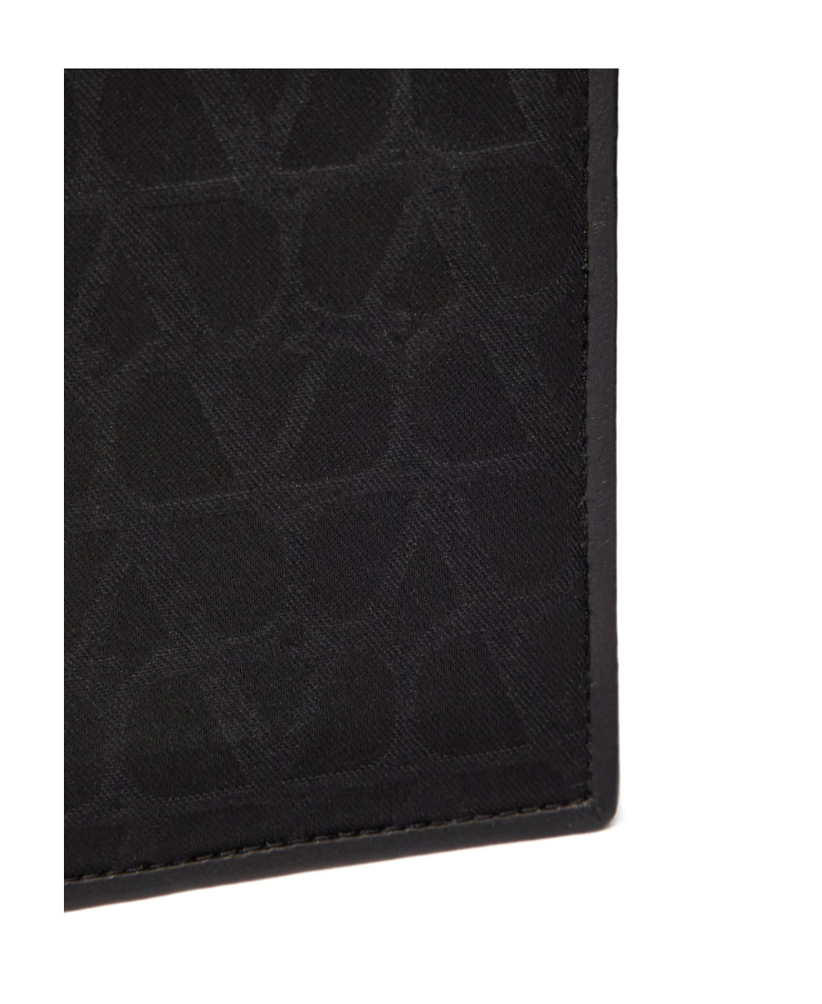 Valentino Monogram-pattern Bi-fold Wallet In Black